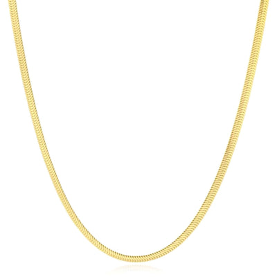 14K Gold 3.3mm Snake Chain (Solid Links) 16" - 20" - WJD Exclusives