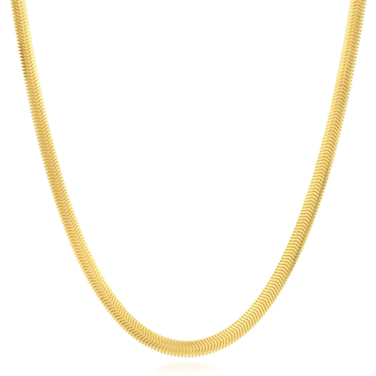 Solid 14K Real Gold 4.2mm Snake Chain Necklace 16" 18" 20"