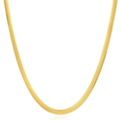 Solid 14K Real Gold 4.2mm Snake Chain Necklace 16" 18" 20"