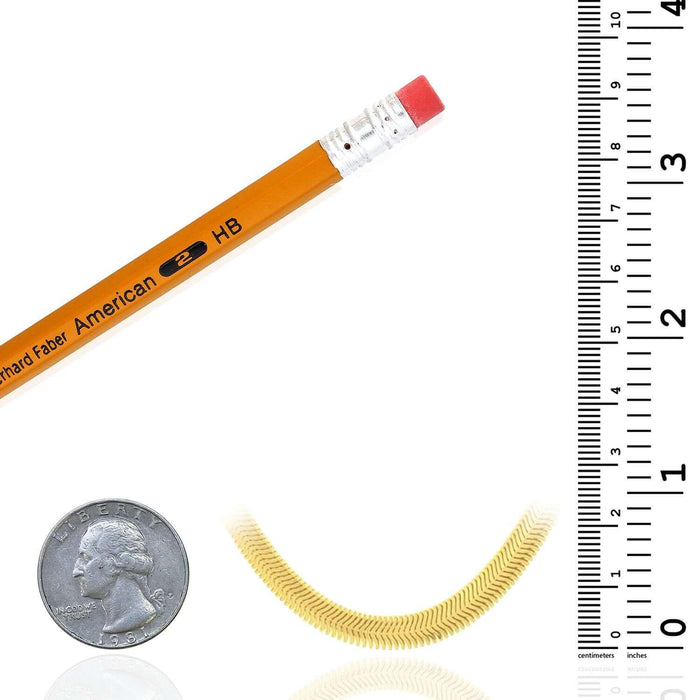 14K Gold 5.3mm Oval Snake Chain (Solid Links) 16" - 20" - WJD Exclusives