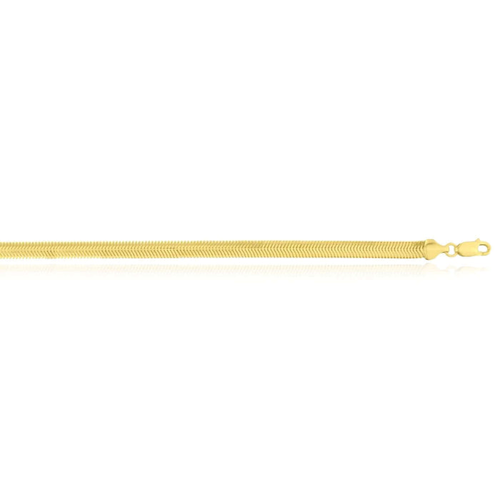 14K Gold 2.6mm, 5.3mm Snake Link Bracelet (Solid Links) 7" - WJD Exclusives