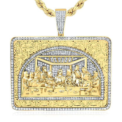 10K Gold Last Supper Diamond Pendant – – WJD Exclusives