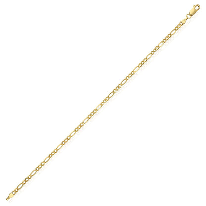 Solid 14K Gold Filled 3mm Figaro Anklet 10"