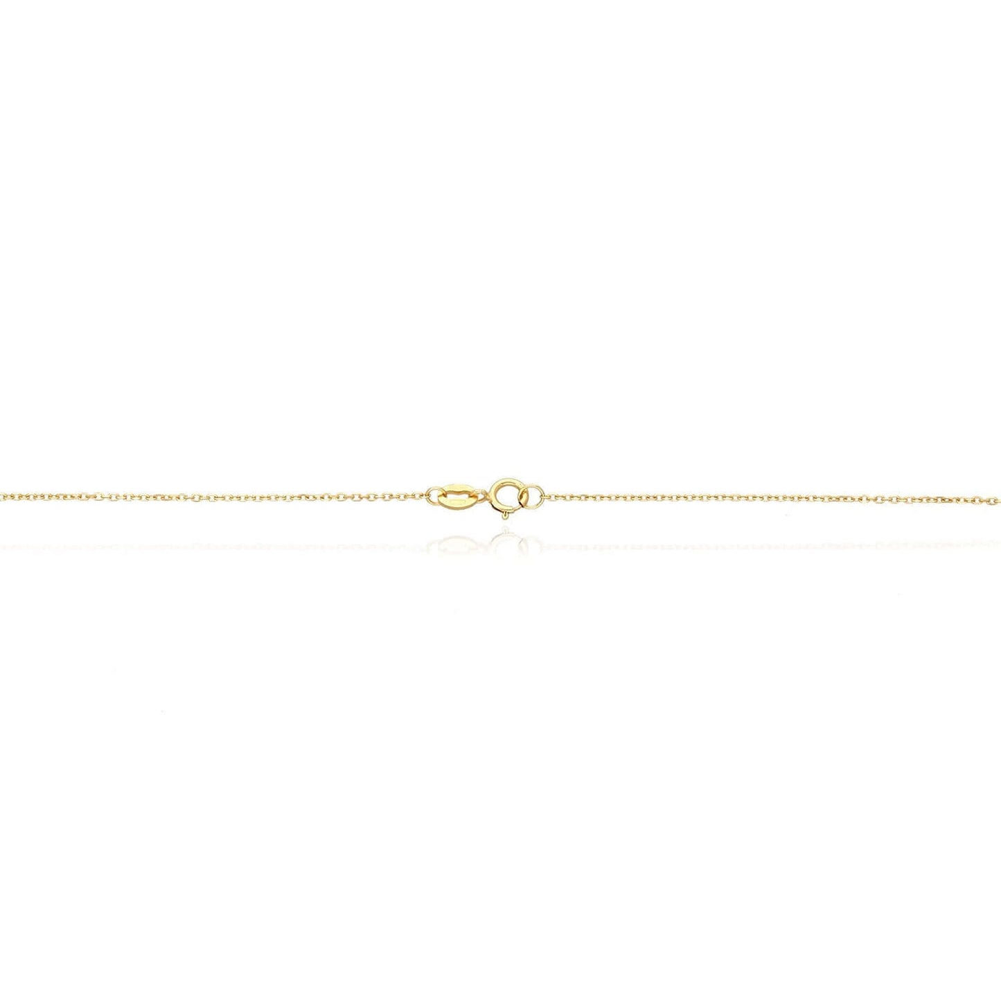 14K Real Gold 17" Lariat Paperclip Chain Necklace with 2.9" Drop