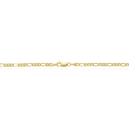 Solid 14K Gold Filled 3mm Figaro Chain Necklace 20", 22", 24"