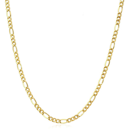 Solid 14K Gold Filled 3mm Figaro Chain Necklace 20", 22", 24"