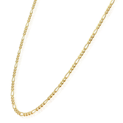 Solid 14K Gold Filled 3mm Figaro Chain Necklace 20", 22", 24"