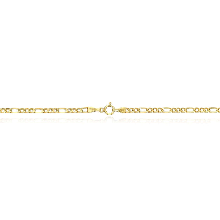 14K Gold - Filled 2.5mm Figaro Chain (Solid Links) 16" - 20" - WJD Exclusives