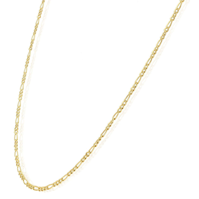 14K Gold - Filled 2mm Figaro Chain (Solid Links) 16" - 24" - WJD Exclusives