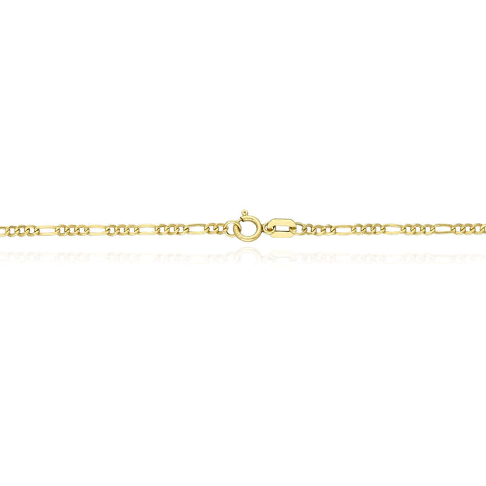 14K Gold - Filled 2mm Figaro Chain (Solid Links) 16" - 24" - WJD Exclusives