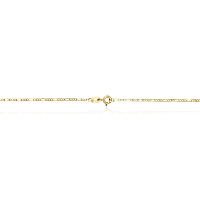 14K Gold - Filled 1.6mm Figaro Chain (Solid Links) 16", 22", 24" - WJD Exclusives