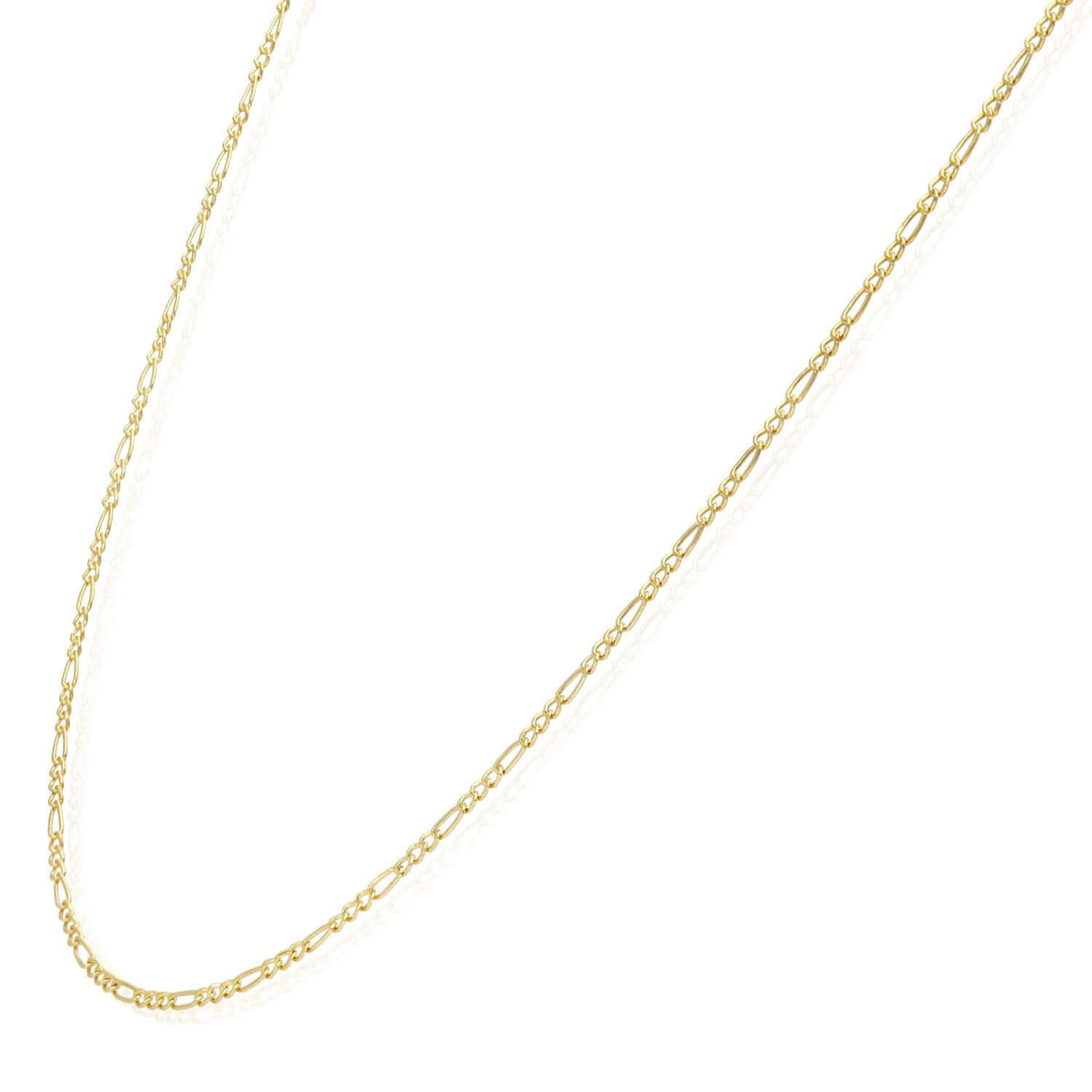 14K Gold - Filled 1.6mm Figaro Chain (Solid Links) 16", 22", 24" - WJD Exclusives