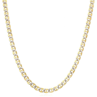 10K Gold - Filled 4.2mm Diamond - Cut Anchor Chain (Solid Links) 18" - 24" - WJD Exclusives