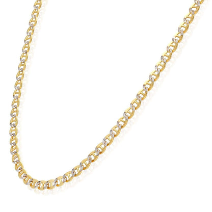Solid 10K Gold Filled 4.2mm Diamond-Cut Anchor Chain Necklace 18", 20", 22", 24"