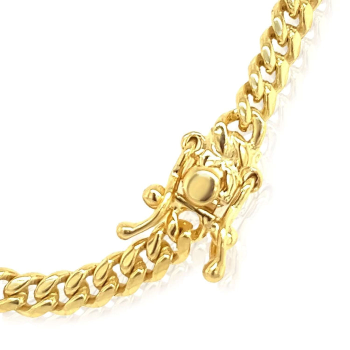 18K Yellow Gold 4.3mm Miami Cuban Chain (Solid Links) 20" - 28" - WJD Exclusives