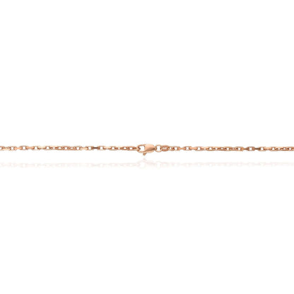 Solid Real 14K Rose Gold 2mm Parisian Cable Chain Necklace 16"-22" Lobster Clasp