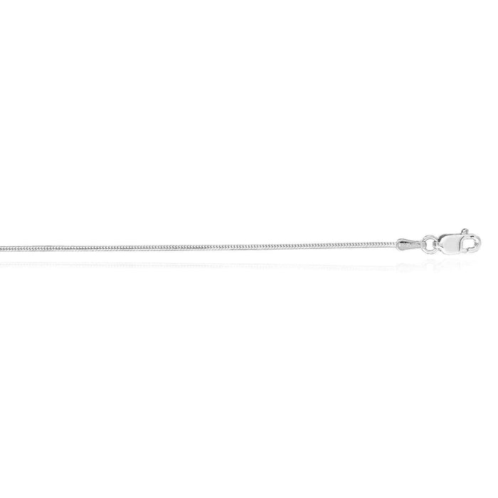 14K Yellow or White Gold 1mm Snake Chain (Solid Links) 16" - 20" - WJD Exclusives