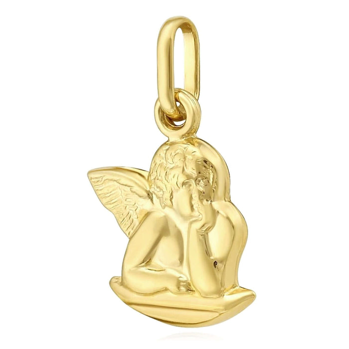 14K Yellow Gold Pendant – Angel, Heart, Owl, Palm Tree & More 0.9" - WJD Exclusives