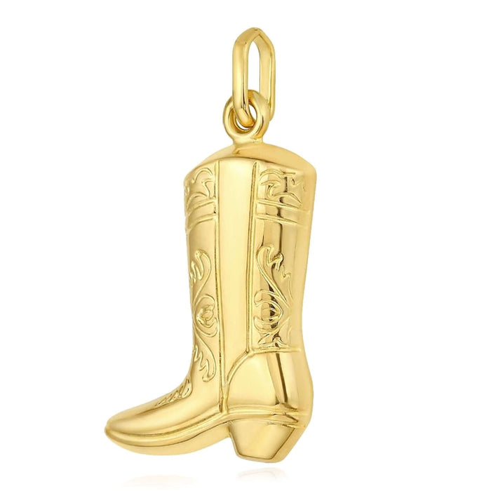 14K Yellow Gold Pendant – Angel, Heart, Owl, Palm Tree & More 0.9" - WJD Exclusives