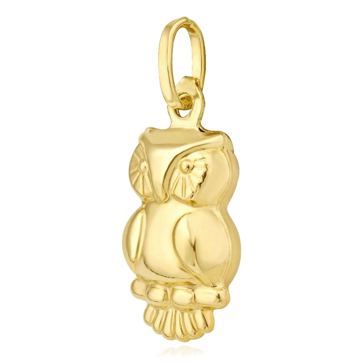 14K Yellow Gold Pendant – Angel, Heart, Owl, Palm Tree & More 0.9" - WJD Exclusives