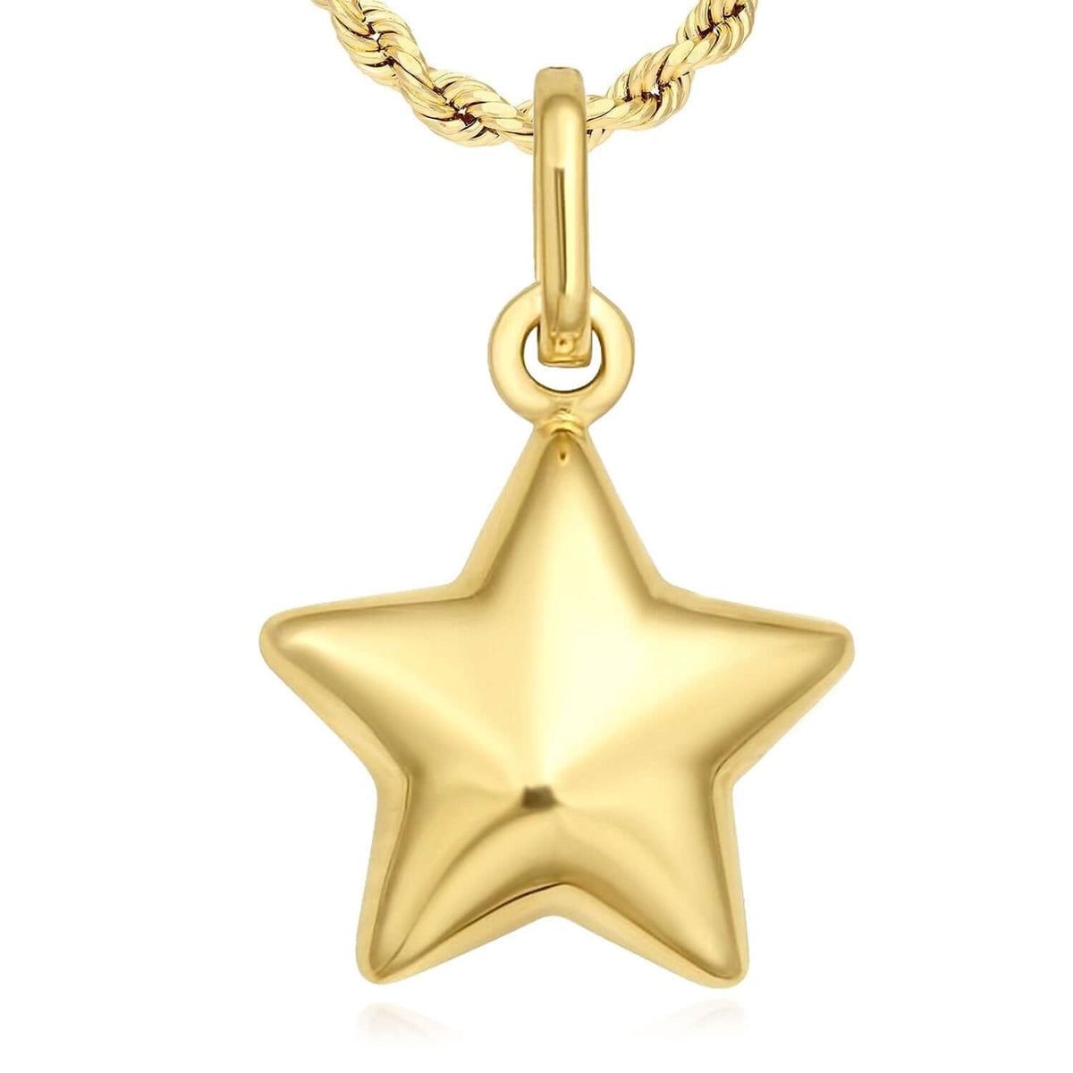 14K Yellow Gold Pendant – Angel, Heart, Owl, Palm Tree & More 0.9" - WJD Exclusives