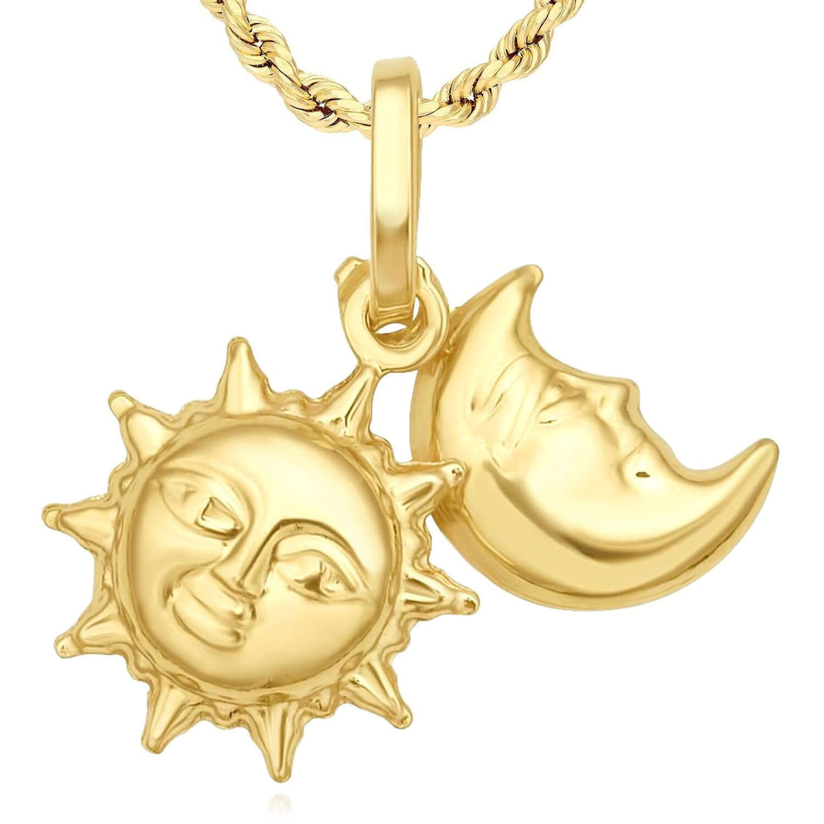 14K Yellow Gold Pendant – Angel, Heart, Owl, Palm Tree & More 0.9" - WJD Exclusives