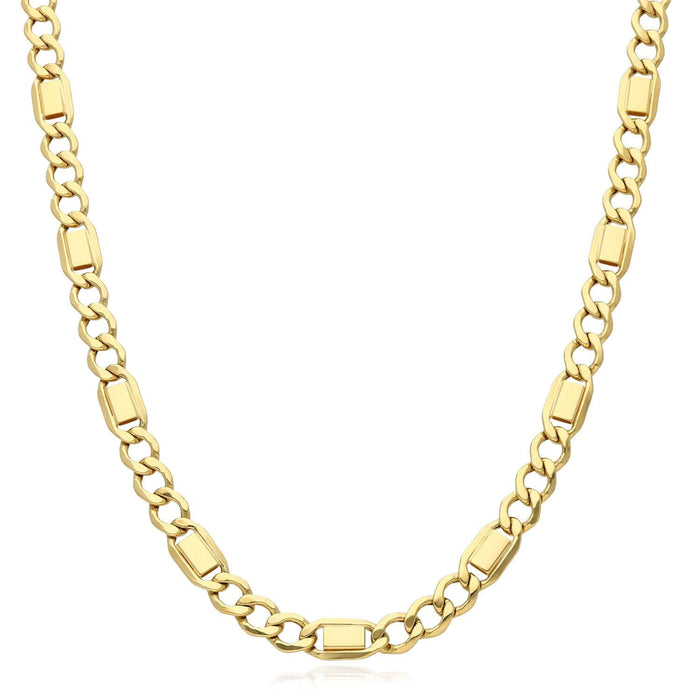 14K Yellow Gold 5.5mm Cuban Link Chain (Solid Links) 22" - Italy - WJD Exclusives