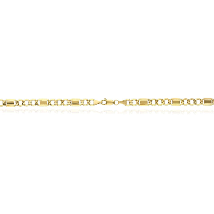 14K Yellow Gold 5.5mm Cuban Link Chain (Solid Links) 22" - Italy - WJD Exclusives