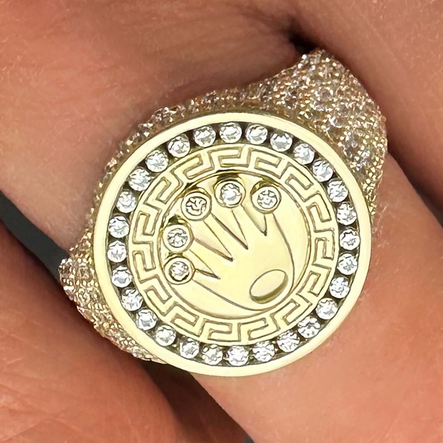 14k Rings Signet Ring 1920s Antique Mens Signet Ring 14K Yellow Gold