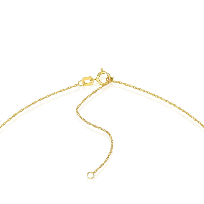 14K Yellow Gold Teardrop Italian Necklace (Solid Links) 16" - 18" Adjustable - WJD Exclusives