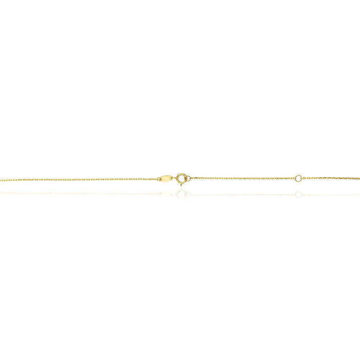 14K Yellow Gold Heart Love Arrow Necklace (Solid Links) 16" - 18" Adjustable - WJD Exclusives