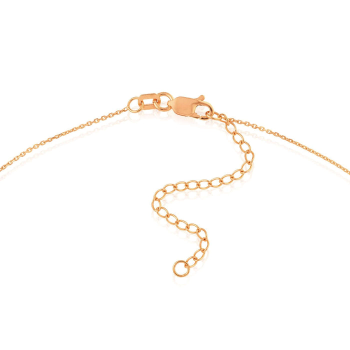 14K Yellow Gold Crescent Moon Adjustable 16" - 18" Necklace (Solid Links) - WJD Exclusives