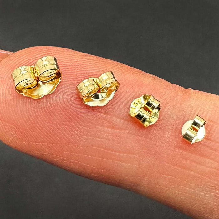 14K Gold Earring Replacement Push Back Yellow, White, Rose (Sold Individually) - WJD Exclusives