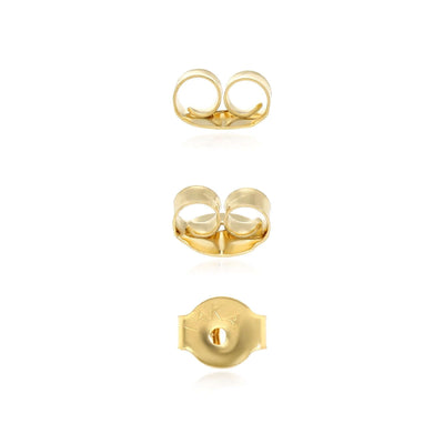14K Gold Earring Replacement Push Back Yellow, White, Rose (Sold Individually) - WJD Exclusives
