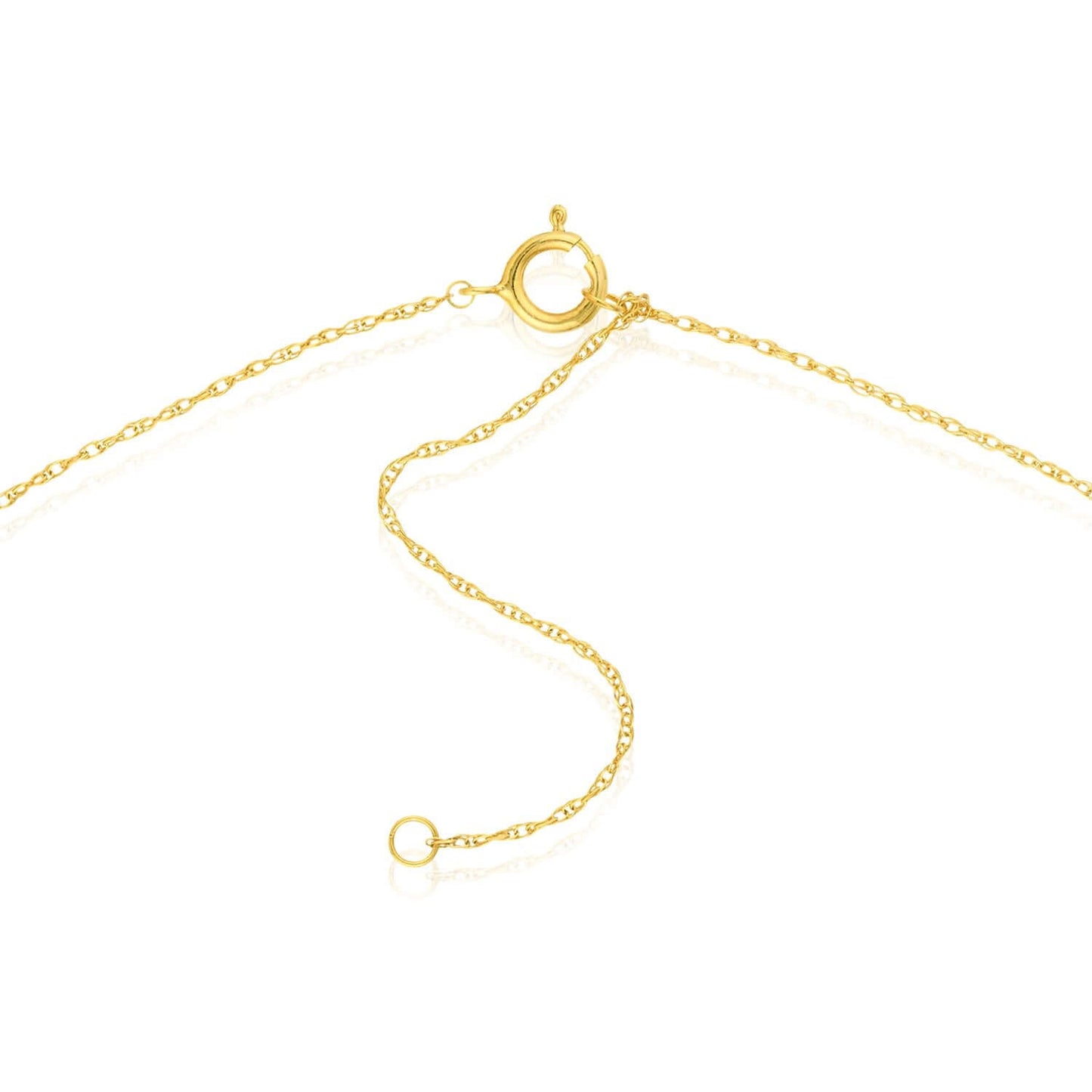 Real 14K Gold Starfish Pendant Adjustable Singapore Chain Necklace 16"-18"