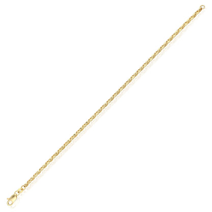 Real 14K Gold 2.8mm Mariner Bracelet 7" - Made in Italy