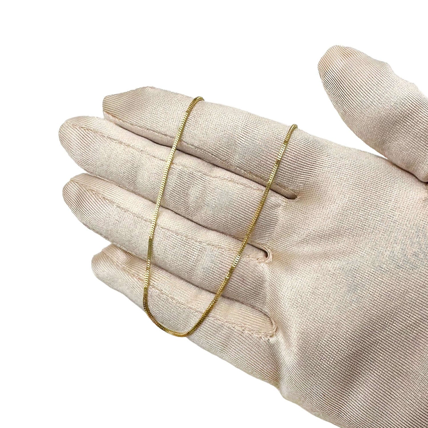 Real Solid 10K Gold 1.1mm Franco Chain Necklace 20"