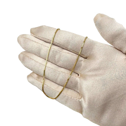 Real Solid 10K Gold 1.1mm Franco Chain Necklace 20"