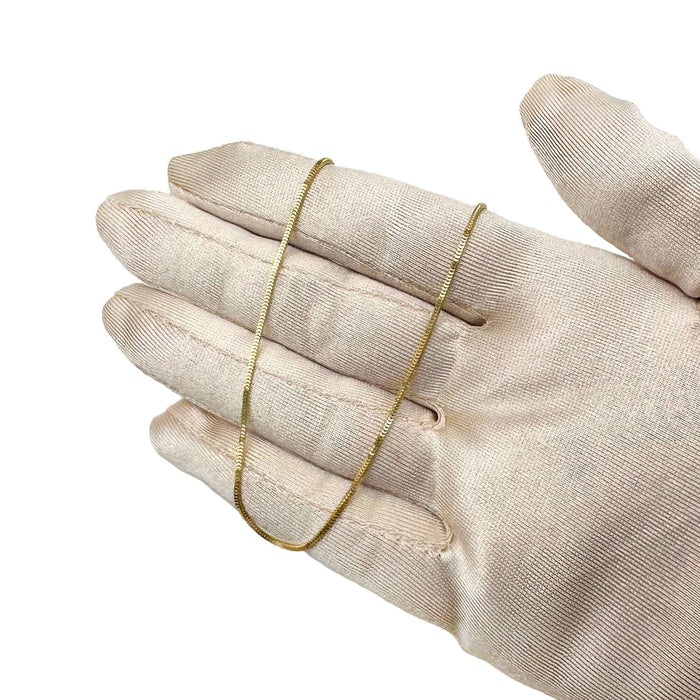 10K Yellow Gold 1.1mm Franco Chain (Solid Links) 20" - WJD Exclusives