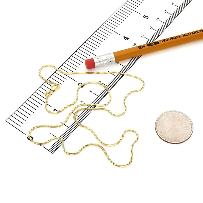 10K Yellow Gold 1.1mm Franco Chain (Solid Links) 20" - WJD Exclusives