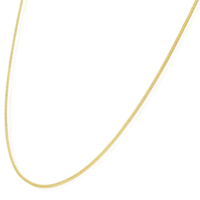 10K Yellow Gold 1.1mm Franco Chain (Solid Links) 20" - WJD Exclusives