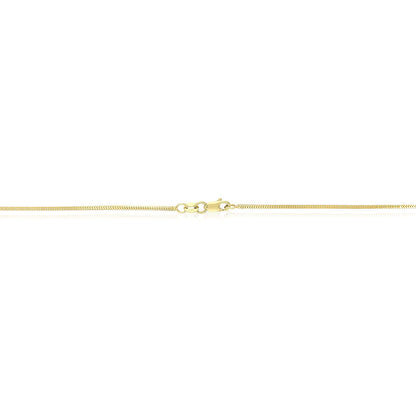 Real Solid 10K Gold 1.1mm Franco Chain Necklace 20"
