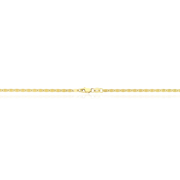 10K Yellow Gold 2mm Flat Mariner Chain (Solid Links) 20" - WJD Exclusives