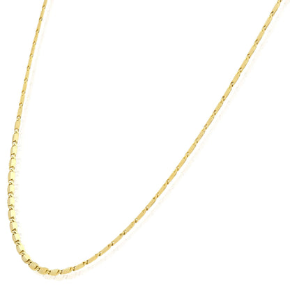 Real Solid 10K Gold 2mm Flat Mariner Chain Necklace 20"