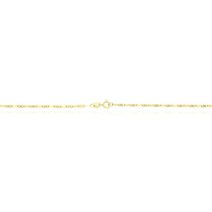Real Solid 10K Gold 1.8mm Infinity Chain Necklace 18"