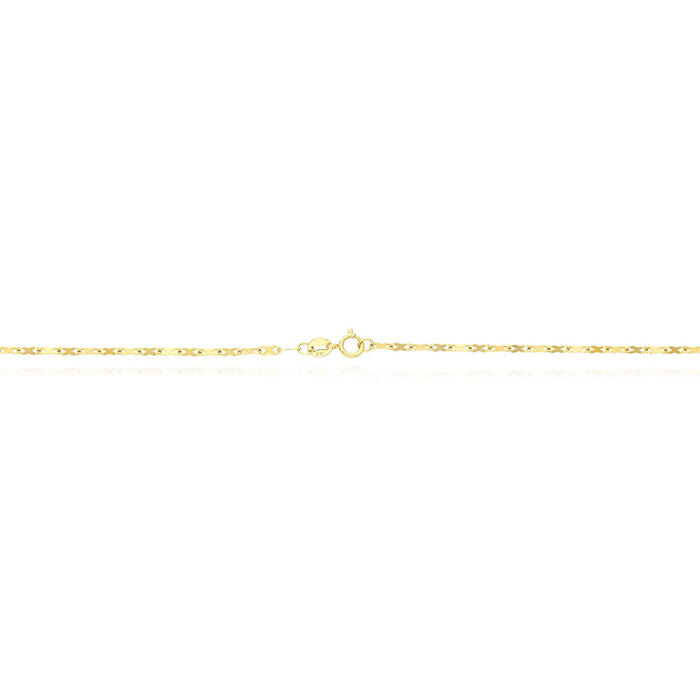 10K Yellow Gold 1.8mm Infinity Chain (Solid Links) 18" - WJD Exclusives
