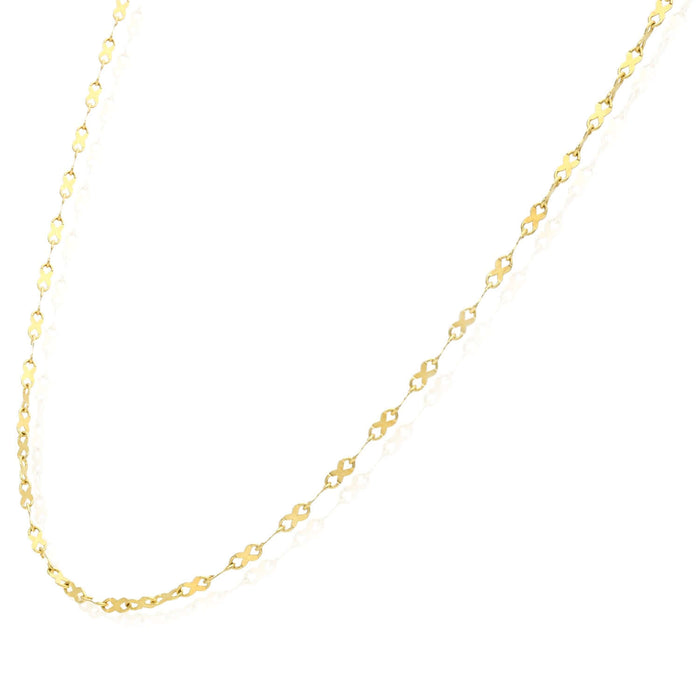 10K Yellow Gold 1.8mm Infinity Chain (Solid Links) 18" - WJD Exclusives