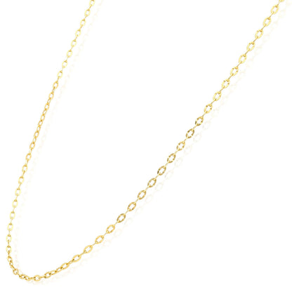 Real 10K Solid Gold 2mm Parallel Cable Chain Necklace 18"