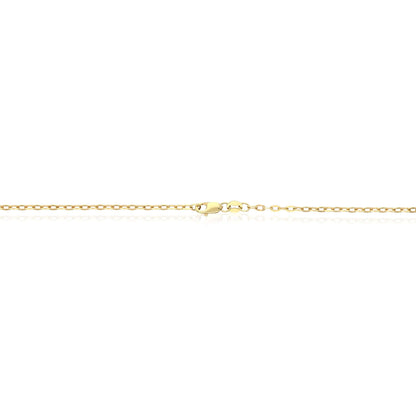 Real 10K Solid Gold 2mm Parallel Cable Chain Necklace 18"