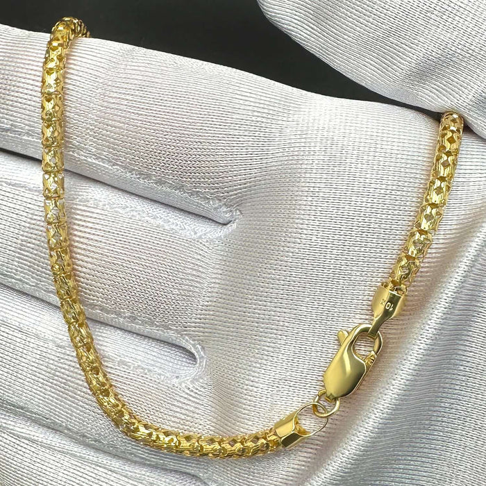 10K Yellow Gold 3mm Round Link Chain (Hollow) 18" - 22" - WJD Exclusives